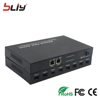 SFP 8G2E 1000M gigabit 8 sfp ląstelienos 2 RJ45 UTP pluošto interruptor optinio pluošto media converter ethernet pluošto switcher už GBIC SFP