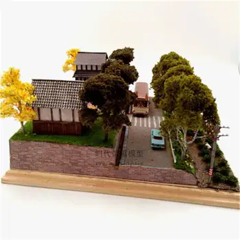 Masto Architektūros Modelis Medžių Geležinkelio Maketas Sodo Kraštovaizdžio Peizažas Miniatiūros, Medžio Pastatas, Žaislų Rinkiniai Vaikams