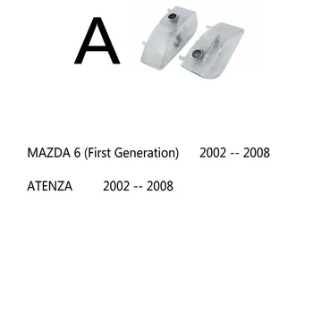 2VNT Skirti Mazda ATENZA 6 8 MAZDA6 RX8 CX-9 CX9 RUIYI MAZDA8 MPV Led Automobilio Duris Sveiki atvykę Šviesos Lazerio Projektorius Logotipas Vaiduoklis Šešėlis Lempos