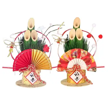 Naujųjų Metų Apdaila Mini Pušies Papuošalai Bambuko ir Pušies lapų, Šiaudų Ornamentu Japonija Namų Puošybai