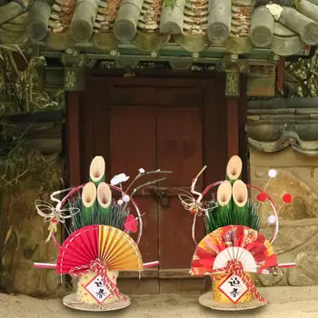 Naujųjų Metų Apdaila Mini Pušies Papuošalai Bambuko ir Pušies lapų, Šiaudų Ornamentu Japonija Namų Puošybai