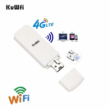 KuWfi Atrakinta 4G Wi-fi Router USB Bevielio WIFI Modemas LTE USB Tinklo prieigos tašku Dongle Paramos USA/CA/Meksika/Argentina/Čilė/Peru
