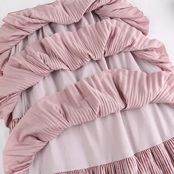 Naujas žiemos han edition joker elastinga juosmens sijonas klostuotas tortas multi-lygio pleuche sijonai moterų sijonas 707