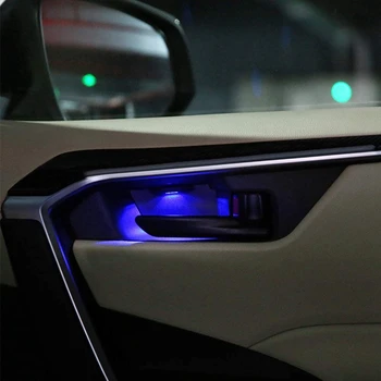 Automobilio LED Dekoratyvinės Šviesos Ypatingą Atmosferą Dekoratyvinės Lempos Lemputė, Durų Lemputė Balta Ledo Mėlyna 12V Toyota Camry 2018