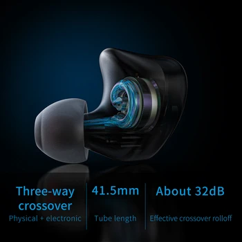 FiiO FH3 Triple Ratai In-Ear HiFi Ausinės su Aukštos Rezoliucijos,Boso Garsas, High Fidelity for Smartphones/VNT