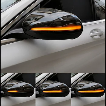 2vnt LED Dinaminis Posūkio Signalo Žibintai, Automobilio Galinio vaizdo Veidrodėlis Indikatorių Rodiklis Mercedes Benz W205 C E S GLC W213 W222 W217