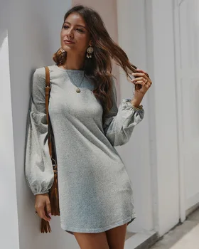 Moterų tarpvalstybinių EBay Naujas Stilius Rudens ir Žiemos Megzti Suknelę, Megztinį, Žemiausią Marškinėliai
