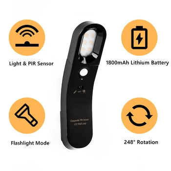 1Pc Smart LED PIR Judesio Jutiklis Nakties Šviesos USB Žmogaus Kūno Indukcijos Sienos Lempos Pagalbos Žibintuvėlis