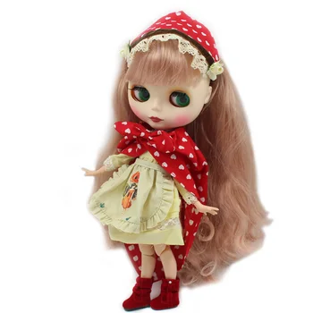 Komplektai Blyth lėlės Little Red dress dėl BENDRO kūno Mielas Cosplay kostiumas 1/6 azone BJD ledinis dbs