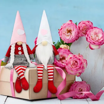 2021 2vnt Valentino Dieną Pliušinis Lėlės Dovana Ilgai Skrybėlę švedijos Gnome Pliušiniai Žaislai Beveidis Lėlės, Dekoracijos Valentino Pateikti Dekoro