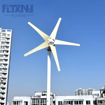 Naujas atvykimo 400w 3/ 5 peiliukai vėjo energijos generatorius trijų fazių AC 12v 24v 48v vėjo turbina su MPPT vėjo valdiklis, skirtas naudoti namuose