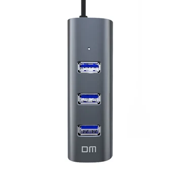 DM CHB009 4 Port USB3.0 Didelės Spartos HUB CHB009 Parama 1 TB HDD Perdavimo Greitis Iki 300mb/s 120cm Laidas