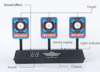 Elektros tikslą Automatiškai nustatyti iš Naujo Kulka tikslus fotografiją strėlių taikiniu Visi Žaislas Kulka Blasters Smiginio Žaislas Minkštas Kulka Priedas