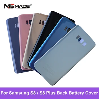 S8 Baterijos Dangtelis Skirtas Samsung Galaxy S8 S8 Plius G950F G955F S8+ Galinio Stiklo Baterijos Dangtelio Korpusas Case atsarginės Dalys