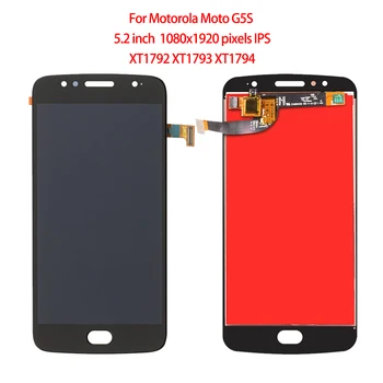 Originalą Motorola Moto G5S XT1793 XT1794 XT1792 LCD Ekranas Jutiklinis Ekranas skaitmeninis keitiklis Skirtas Moto G5S Plius XT1802 XT1803 XT1805