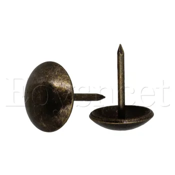 100VNT Medienos Baldai, Bronzos vinutės su plačiomis galvutėmis Smeigės Kaiščiai 16mm Ilgis