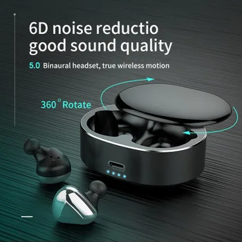 2020 vėliau kaip T50 tws 5.0 laisvų rankų įranga belaidė laisvų rankų įranga pažangi triukšmo mažinimo stereo in-ear sporto laisvų rankų įranga
