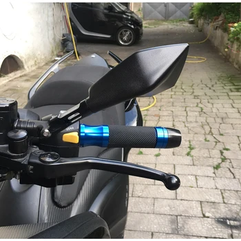 8 10mm universalus cnc motociklo veidrodžiai Blue Objektyvo galinio vaizdo Šoniniai Veidrodėliai UŽ benelli tnt 125 bmw s1000r Yamaha nmax 125 xt 600