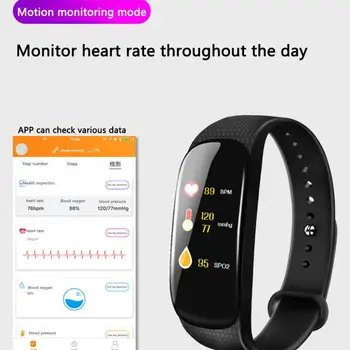 2020 Naujas M5 Spalvotas Ekranas, Smart Žiūrėti Sporto Širdies Ritmo Muzikos Pedometer Smart Apyrankę Kraujo Spaudimą, Stebėti Orų Prognozė