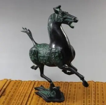 Išskirtinį Senas Kinų bronzinė statula arklių skristi nuryti Duomenys Gydomąja Medicina Apdaila Žalvario, Bronzos