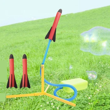 Raketų Žaislas Stomp Raketų Vaikų Lauko Žaislai Pedalo Raketų Pistoletas Galia Paleidimo Raketų Ekstremalių Dangus-Grandymo Stomp Pradėti Veiksmų