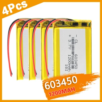 YCDC li-Polimero Li-ion Baterija 3.7 V 603450 Ličio polimerų baterija 1200mAh Už MP3, MP4, GPS, DVD, LED Šviesos PSP