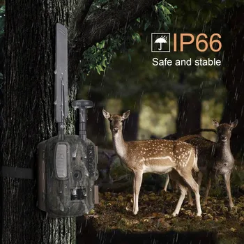 4G Medžioklės Kameros Skautų Laukinių Kamera, Foto-spąstai GPS/El. paštas/MMS/FTP/GSM su 3000mAh Išorės Saulės Įkroviklis Skydelis Galia Fotoaparato 4G