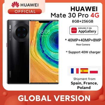 Pasaulinė Versija HUAWEI Mate 30 Pro 8GB 256 GB Išmanųjį telefoną 40MP Triple Kameros 32MP Priekinė Kamera 6.53