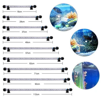 ES Plug Akvariumas Šviesos Žuvų Bakas Vandeniui 5050 SMD LED Juostelė Mėlynos ir Baltos Šviesos, Vandens Lempos, Povandeninis 18-112CM