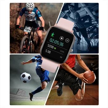 WOSONKER P8 IP67 Išmaniųjų Laikrodžių Apyrankės Vyrų, Moterų Sporto Laikrodis Širdies ritmo Monitorius Miego Stebėti Smartwatch tracker 1.4 telefono
