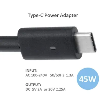 Nauja Originali USB C Įkroviklio Tipas-C Maitinimo Įkroviklis Adapteris, skirtas DELL LA65NM170 2YKOF,XPS 12 9250,Platumos 12 7275 13 7370 5285