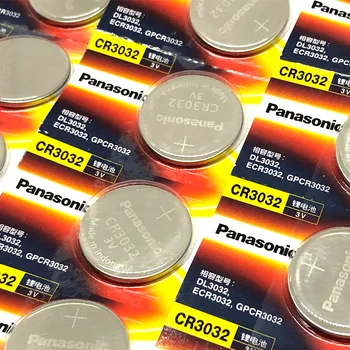 100vnt/daug Nauja originali Baterija Panasonic CR3032 3V Ličio Automobilio Raktas Nuotolinio Valdymo pultas, Elektros, Signalizacijos Ląstelių Mygtuką Monetų Baterijomis