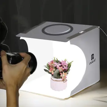 Mini Žiedas Švieslentę Lankstymo Portable Photo Studio Lauke Fotografijos Softbox šviesdėžės Studija Fotografavimo Palapinė Box Rinkinį su 6 Backdrops