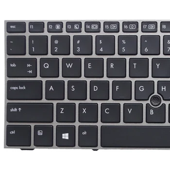 GZEELE Naujas HP EliteBook 2170 2170P be Klaviatūros Apšvietimu 677598-001 Nešiojamas Pakeitimo Klaviatūros w/ Pelės Žymiklį MUS