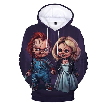 Nuotaka Chucky 3D Atspausdintas Hoodie Palaidinės Vyrai Moterys Mados Atsitiktinis Megztinis Chucky Harajuku Streetwear Plius Dydis Hoodies