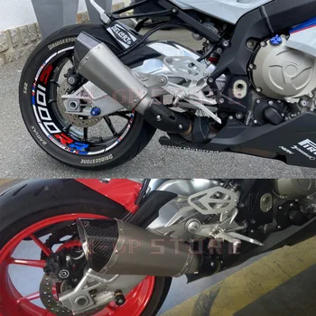 Paslysti Ant BMW S1000RR. m. 2016 Motociklo Išmetimo Pabėgti Sistemos, Šilumos Skydas Padengti Anglies Pluošto dujų Išmetimo Duslintuvo Su DB Žudikas
