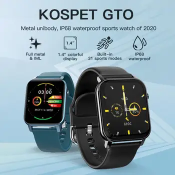 KOSPET GTO Smart Watch Vyrų IP68 vandeniui Širdies ritmo Monitorius 