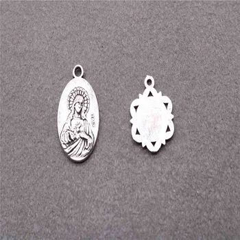 100 Vienetų Katalikų Maža Žavesio Mergelės Marijos Metalo dirbinių Gamykla Tiesiogiai Žvaigždė Marija Religinių Kryžiaus Medaliu.