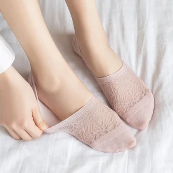 5 poros moterų saldainiai spalvos nematomi kojinės vasaros orui neslidus moteriškos trumpos kojinės korėjos stiliaus kojinės šlepetės 35-39