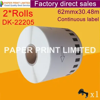 2 X Rolls Brolis Suderinama Etiketės DK 2205 klijų Šilumos barcode lipduką DK-22205 dk 22205 dk22205