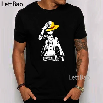 Kietas Japonijos Piratų Karalius Luffy Anime T-shirt Vyrai, Vienas Gabalas Viršūnes Tees Atsitiktinis Mados Harajuku Grafinis Atsitiktinis Vyrų T-shirt