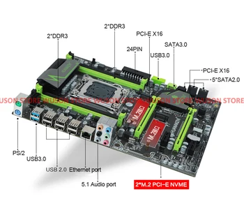 Kokybės garantija prekės HUANAN ZHI X79 motininė plokštė su SSD M. 2 lizdo PROCESORIUS Xeon E5 2680 C2 SR0KH 2.7 GHz RAM 16G(4*4) DDR3 REG ECC