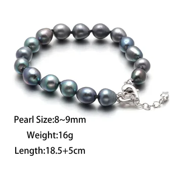 Natūralūs Gėlavandenių Perlų Apyrankė Baroko Smulkių Perlų Papuošalai Moterims Mados Bangle Apyrankės Dovanos