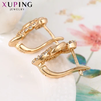 Xuping Paprastų Moterų Earings bižuterijos Mergaičių Europos Stiliaus Elegantiškas Aukso spalvos Padengti Šalies Ravėjimas Dovanos 93146