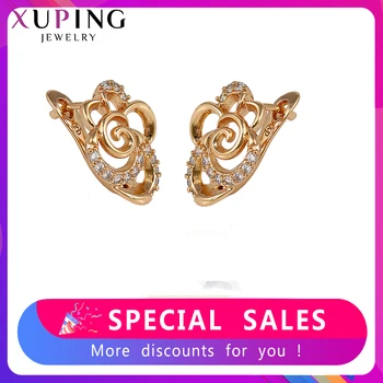Xuping Paprastų Moterų Earings bižuterijos Mergaičių Europos Stiliaus Elegantiškas Aukso spalvos Padengti Šalies Ravėjimas Dovanos 93146
