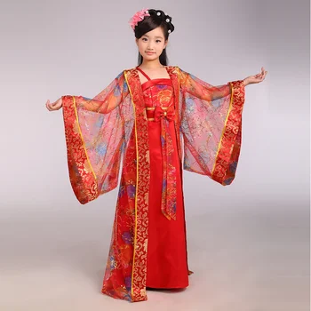 Vaikai Kinijos Tradiciniu Kostiumu Mergina Princesė Karaliaus Šokių Suknelė Vaikai Tang Dinastijos Šokių Drabužių Hanfu Senovės Kostiumas 89