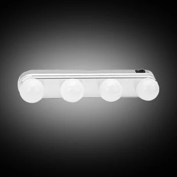 LED Tuštybės Veidrodis Šviesos makiažas, Šviesos, Super Šviesus 4 LED Lemputės Nešiojamų Kosmetikos Veidrodį Šviesos Rinkinys Baterija