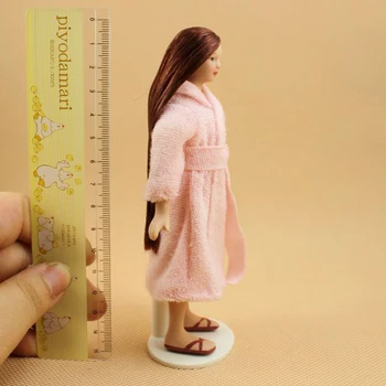 A03-X022 vaikams, kūdikių Žaislas 1:12 Lėlių mini Baldų Miniatiūriniai rement Priedai lėlės Rožinė pižama lady 1pcs