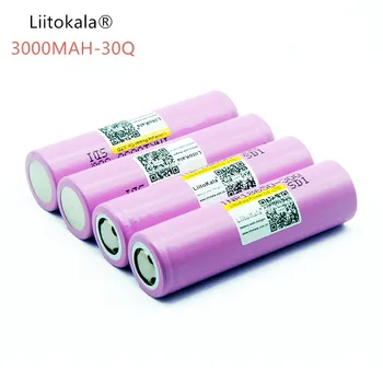 4 VNT liitokala originalus novo para tns 18650 30q inr 18650 bateria 3.7 v 3000 mah li-ion baterias recarregaveis