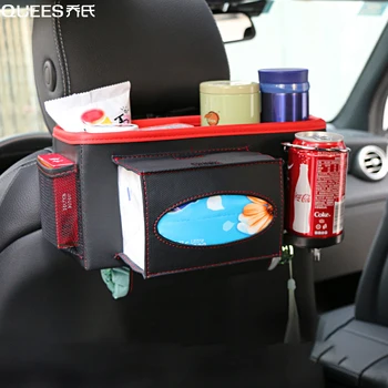 QUEES Eco-friendly Automobilių Sėdynės Saugojimo Dėžutė Daugiafunkcinis Kabinti Sėdynės atlošo Saugojimo Krepšys Audinių Langelį Kūrybos Automobilių Reikmenys